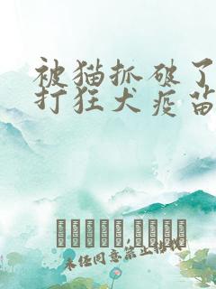 被猫抓破了需要打狂犬疫苗吗