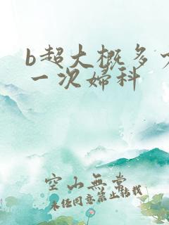b超大概多少钱一次妇科
