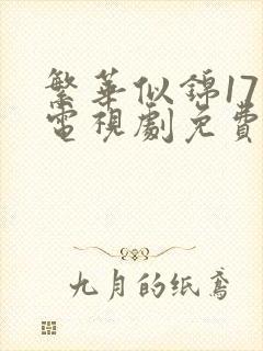 繁华似锦17集电视剧免费观看