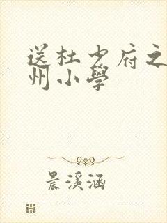 送杜少府之任蜀州小学