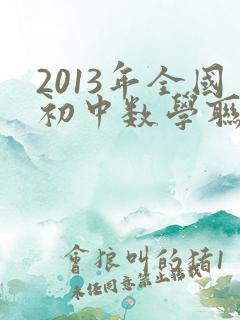 2013年全国初中数学联合竞赛试题