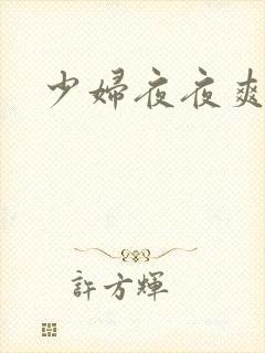 少妇夜夜爽一区