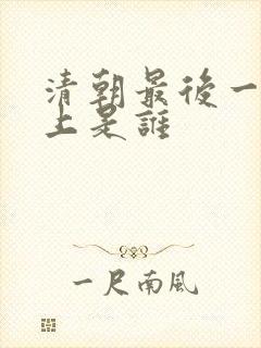 清朝最后一位皇上是谁