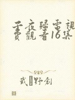 子夜归电视剧免费观看16集 子夜归电视剧免费观看16集