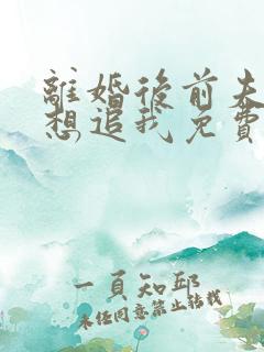 离婚后前夫总是想追我免费阅读