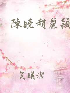 陈晓赵丽颖吻戏