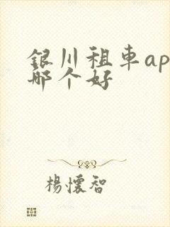 银川租车app哪个好