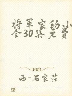 将军家的小娘子全30集免费观看