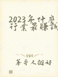 2023年什么行业最赚钱