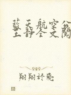 蓝天航空公司的王静全文阅读