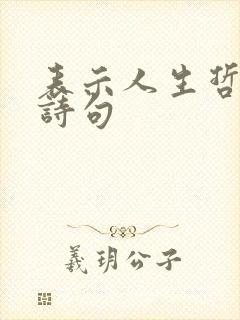 表示人生哲理的诗句