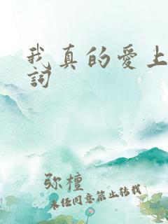 我真的爱上你歌词 我真的爱上你歌词