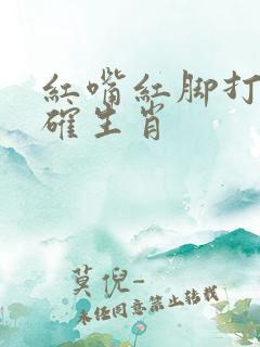 红嘴红脚打最准确生肖