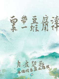 白带豆腐渣抠出来一堆用什么药