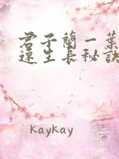 君子兰一叶苗快速生长秘诀