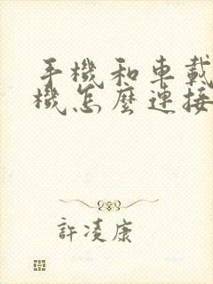 手机和车载收音机怎么连接