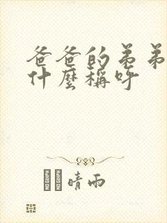 爸爸的弟弟叫我什么称呼