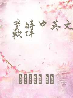 实时中英文翻译软件