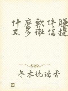 什么软件赚钱快又多微信提现