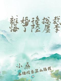 离婚后总裁他后悔了陆尘李清瑶