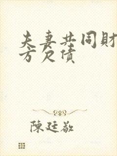 夫妻共同财产一方欠债