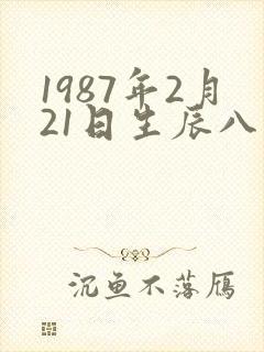 1987年2月21日生辰八字