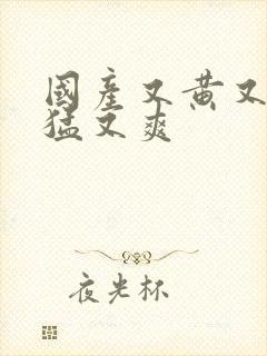 国产又黄又粗又猛又爽