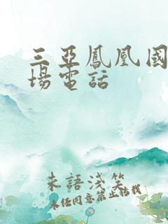 三亚凤凰国际机场电话