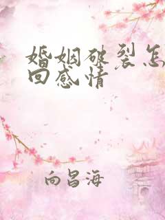 婚姻破裂怎么挽回感情