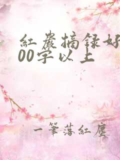 红岩摘录好句100字以上