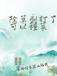 除草剂打了多久可以种菜