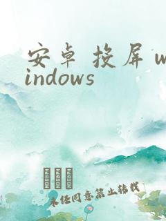 安卓 投屏 windows