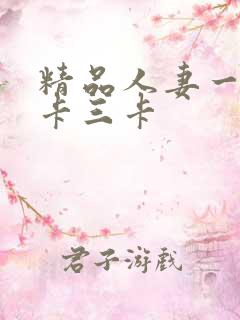 精品人妻一卡二卡三卡