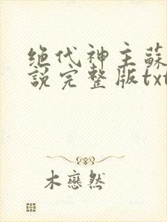 绝代神主苏莫小说完整版txt