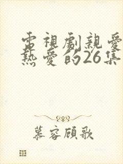 电视剧亲爱的,热爱的26集
