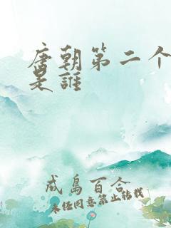 唐朝第二个皇上是谁