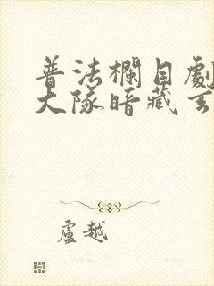 普法栏目剧第九大队暗藏玄机