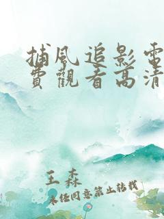捕风追影电影免费观看高清普通话