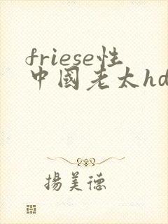 friese性中国老太hd
