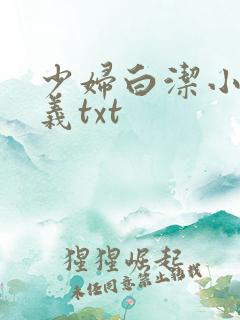 少妇白洁小说高义txt