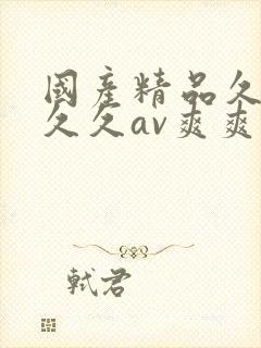 国产精品久久久久久av爽爽爽