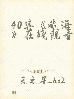 40集《藏海传》在线观看