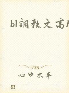 bl调教文高h