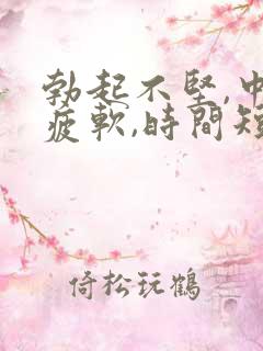 勃起不坚,中途疲软,时间短