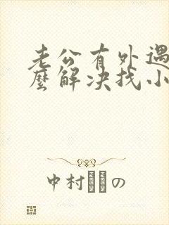 老公有外遇了怎么解决找小三