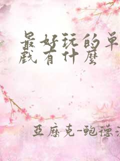 最好玩的单机游戏有什么