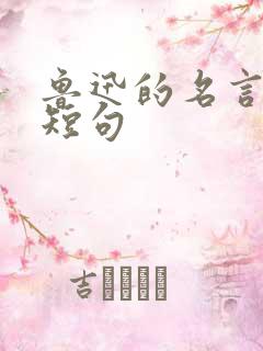 鲁迅的名言名句短句