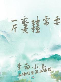 一亩地需要多少斤麦种