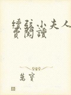 续弦小夫人 免费阅读