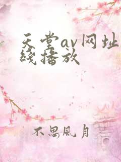 天堂av网址在线播放